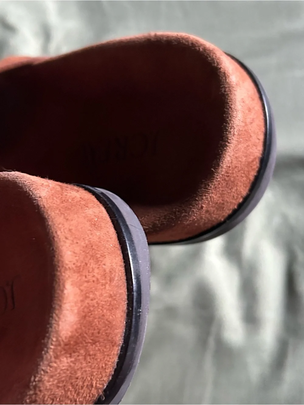J. Crew Men’s Rust Brown Suede Double-Strap Slide Sandals